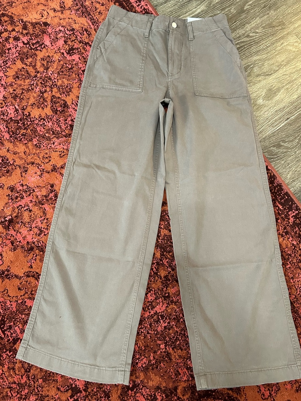 Sonoma Highrise Utility Wide-Leg Pants Womens Size Medium Taupe Brown Minimalist